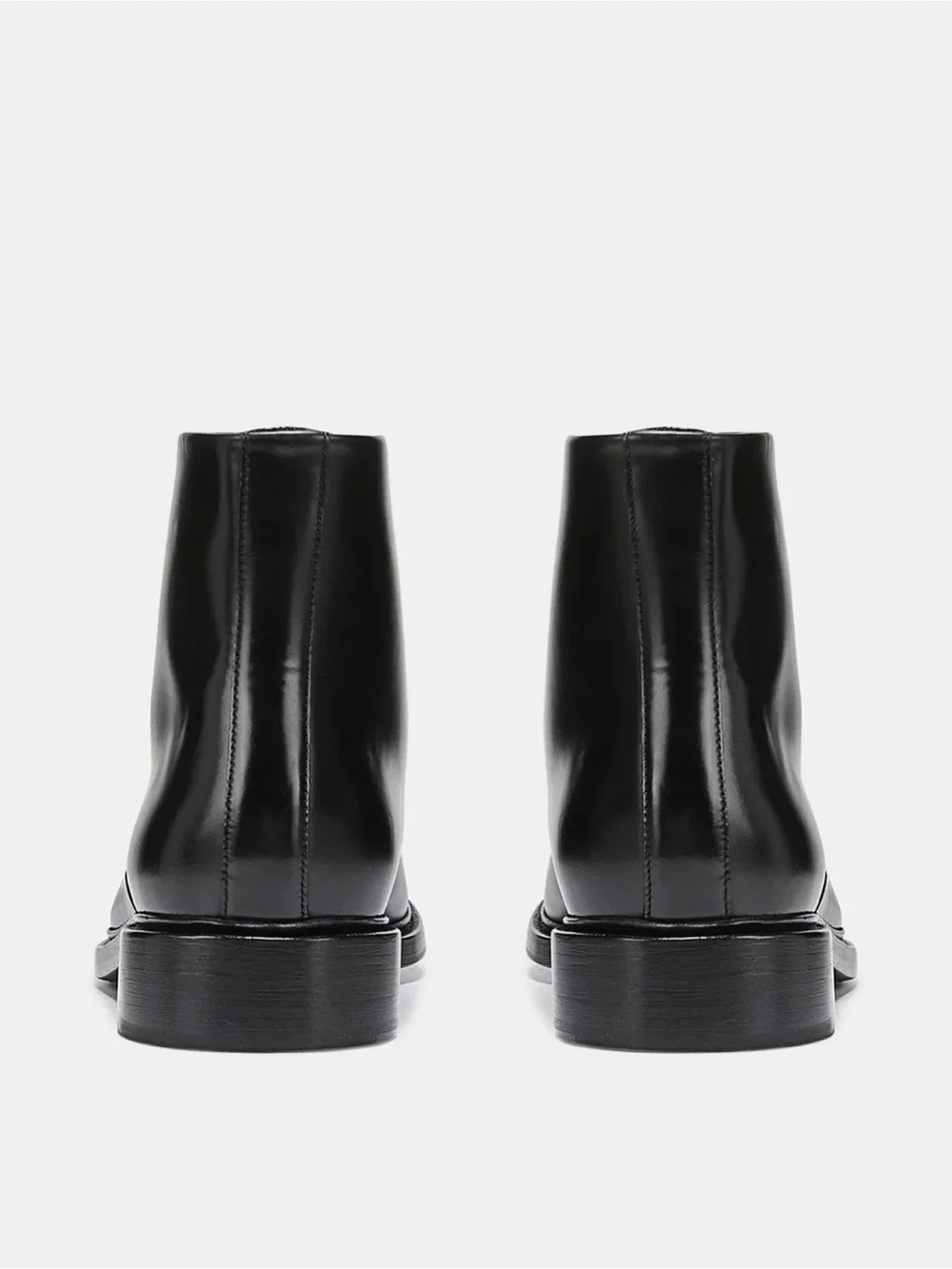Vince MEN Black Leather Damian Lace-Up Dress Boots